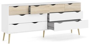 Biała komoda Tvilum Oslo, 196 x 82 cm