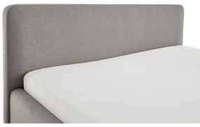 Szare tapicerowane łóżko dwuosobowe bez stelaża 180x200 cm Mattis – Meise Möbel