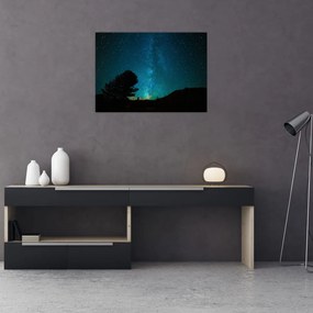 Obraz nocnego nieba z gwiazdami (70x50 cm)