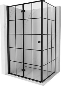 Mexen Mist-F kabina prysznicowa składana lewa 120 x 90 cm, czarna kratka, czarna - 8A6T-120-090-70-77-L
