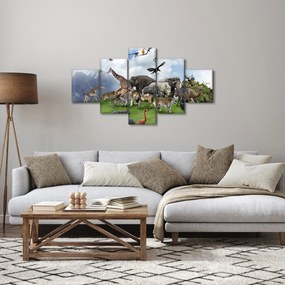 Obraz - Zwierzątka na wyspie (125x70 cm)
