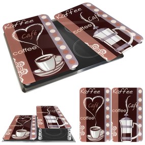 Zestaw 2 szklanych płyt ochronnych na kuchenkę Maximex Coffee, 52x30 cm