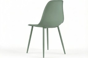 Krzesło do kuchni OSAKA plastikowe, szałwiowozielone