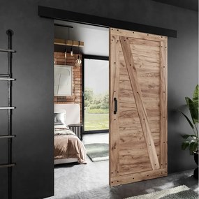 Drzwi przesuwne PALADIO 4 z maskownicą dąb craft złoty60