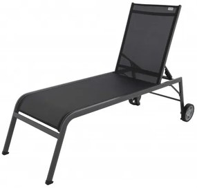 EXPERT - aluminiowy leżak ogrodowy na kółkach