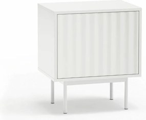 Biała szafka nocna z matowym wykończeniem Sierra – Teulat