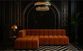 Narożnik w kształcie L GRAND 295 cm, tkanina Salvador, Brązowy, Lewy