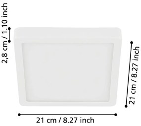 Biała lampa sufitowa LED 21x21 cm FUEVA 5 – EGLO