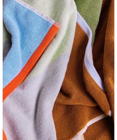 Brązowy bawełniany ręcznik frotte 50x100 cm Block – Hübsch