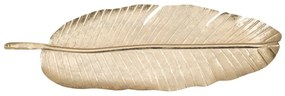 Dekoracja w złotym kolorze Mauro Ferretti Leaf, 55,5x18 cm