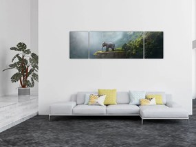 Obraz - Słonie na szczycie Tadż Mahal (170x50 cm)