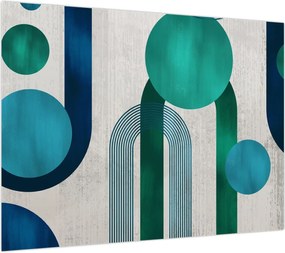 Obraz - Linie i okrągłe kształty (70x50 cm)