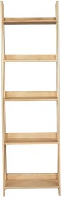 Regał drewniany 200 x 60 cm Ażurowy, 5 półek, kolor dębowy