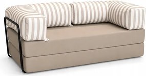 Nowoczesna ogrodowa sofo kanapa COZMO z funkcją spania w tkaninie MAGENTA DOMOHOME