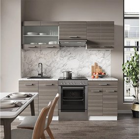 Aneks kuchenny szlachetny szary/biały 200x60x81.6 r-line