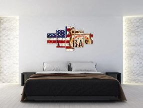 Obraz - Vintage flaga (125x70 cm)
