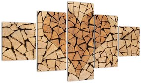 Obraz - Serce z drewna (125x70 cm)