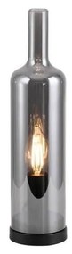 JUST LIGHT. 14006-25 - Lampka stołowa BOTTLE 1xE14/25W/230V czarna/dymiona