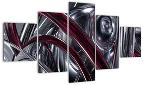 Obraz szarej abstrakcji (125x70 cm)