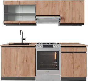 Aneks kuchenny złoty dąb power/antracyt 200x60x81.6 r-line