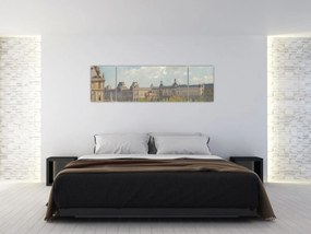Obraz - Camille Pissarro, Place du Carrousel, Paris, reprodukcje (170x50 cm)