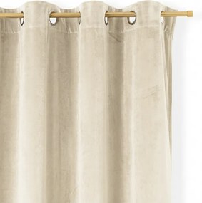 Zasłona gotowa welurowa na przelotkach 140x250 JASNY BEŻ Virella