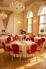 Bordowe luksusowe krzesło typu ludwik F4-F93