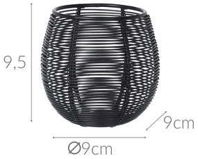 Świecznik na tealight, metalowy, Ø 9 cm