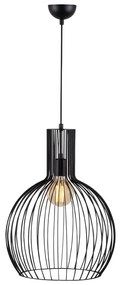 Czarna lampa wisząca z metalowym kloszem ø 38 cm Fellini – Opviq lights