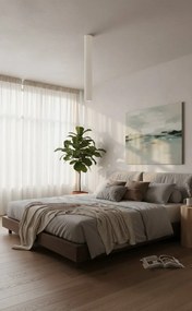 Ryflowana lampa wisząca beżowa 60cm H9-B95