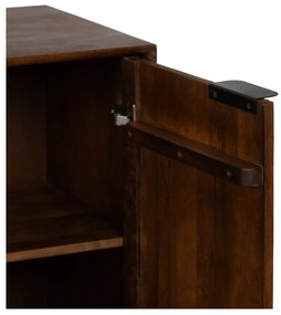 Brązowa szafka z litego drewna mango 80x80x40 cm Sagara – Ixia