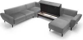 Narożnik BOSCO XL zestaw z elektryczną funkcją regulacji tkanina Monolith 85 Popielaty WERSAL