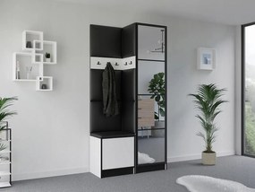 Garderoba EDEN 11 Biały + Ekoskóra Czarna