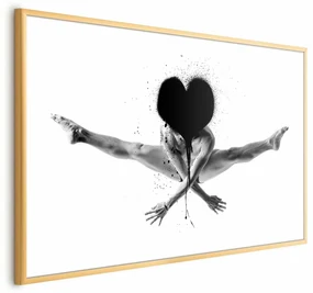 Plakat Skok 30x21 cm z ramą złotą z marginesem ARTGEIST B