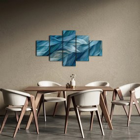 Obraz - Niebieskie i białe fale (125x70 cm)