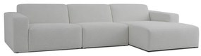 Biały narożnik z materiału bouclé (prawostronny) Roxy – Scandic