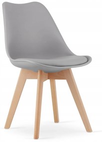 Zestaw stół z krzesłami: stół prostokątny ADRIA 120x80 biały + 4 krzesła MARK szare