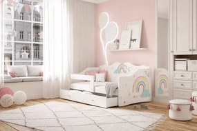 Łóżko dziecięce Blago z szufladą 80x160 80x180 MDF barierka stelaż Flex