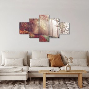 Obraz - Jesienny spacer po lesie (125x70 cm)
