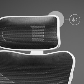 Fotel ergonomiczny Diablo V-Commander: Biało-Czarny