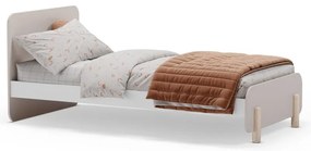 Kremowe łóżko dziecięce z litego drewna sosnowego 90x190 cm Nora – Marckeric