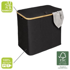 Kosz na pranie, bambus, 57 x 50 x 37, Trio Ecori, WENKO