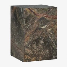 Zestaw 2 Szafek Nocnych 35x35 Cm Z Naturalnego Kamienia Aluret Zielony Marmur Forest - Sklum