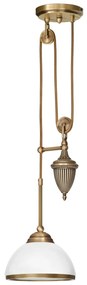 Lampa mosiężna z 1 kloszem R-S1PB