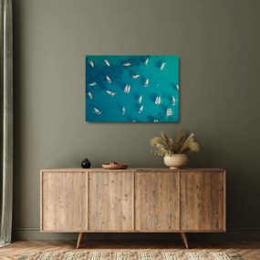 Obraz na szkle - Żaglówki (70x50 cm)