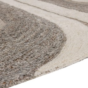 Szaro-beżowy dywan z mieszanki wełny 170x240 cm Moro – WOOOD