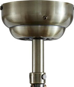 Wentylator sufitowy mosiężny z drewnem 107,5 cm z przełącznikiem łańcuchowym - Mistral Karel