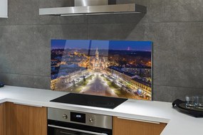 Panel Szklany Nocny Widok na Kościół Mariacki