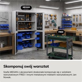 Tablica perforowana narzędziowa Megan na drzwi, czarna