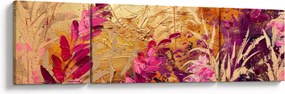 Obraz - Abstrakcyjny obraz kwiatów II. (170x50 cm)